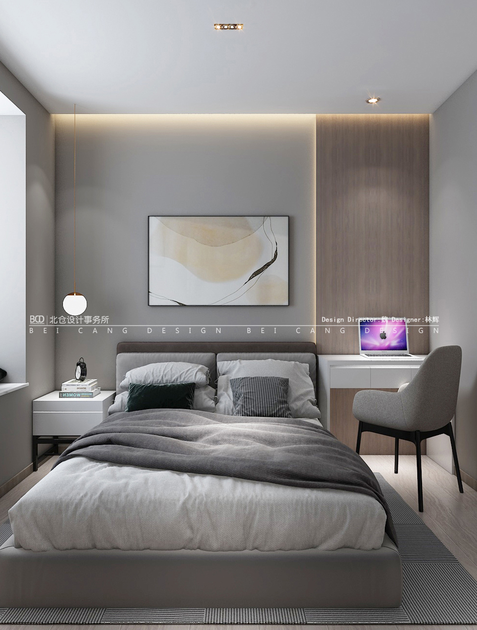 网云小镇现代风格卧室效果图 网云小镇现代风格卧室效果图