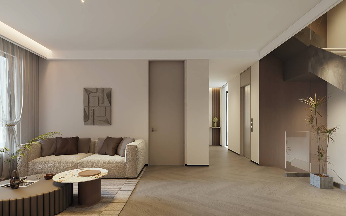 现代别墅起居室设计